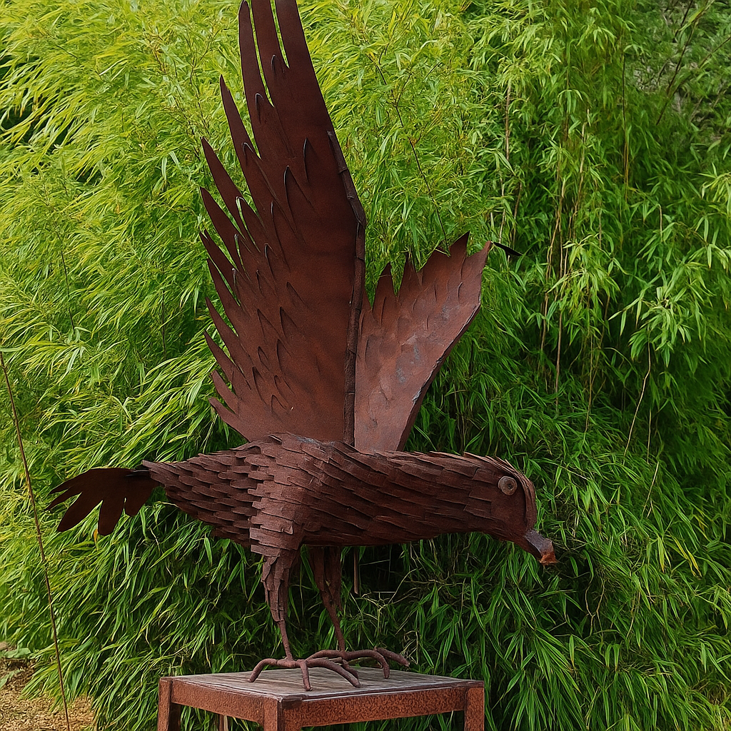 Edelrost Garten Adler aus Metall  150*105*70cm,8kg 030544-1