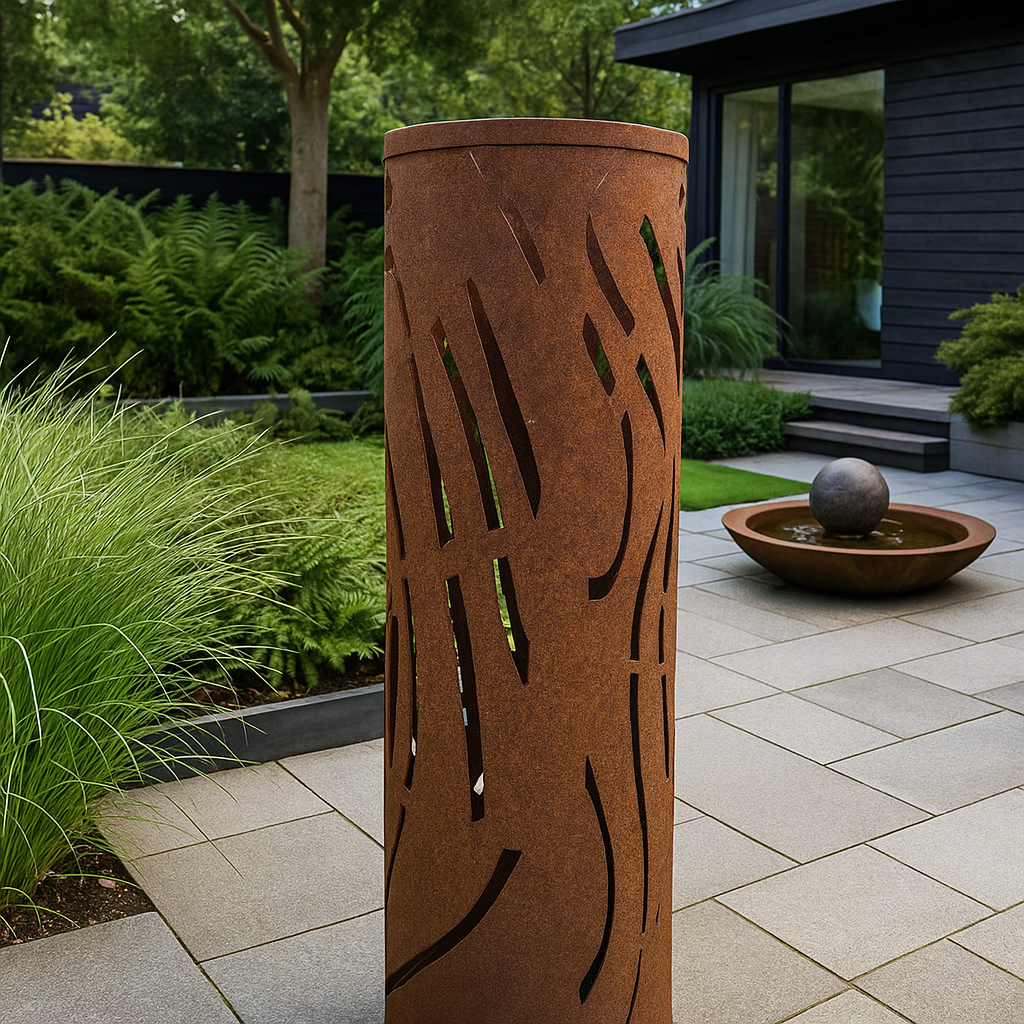 Garden column, rust, garden decoration, garden light column rust metal H80cm