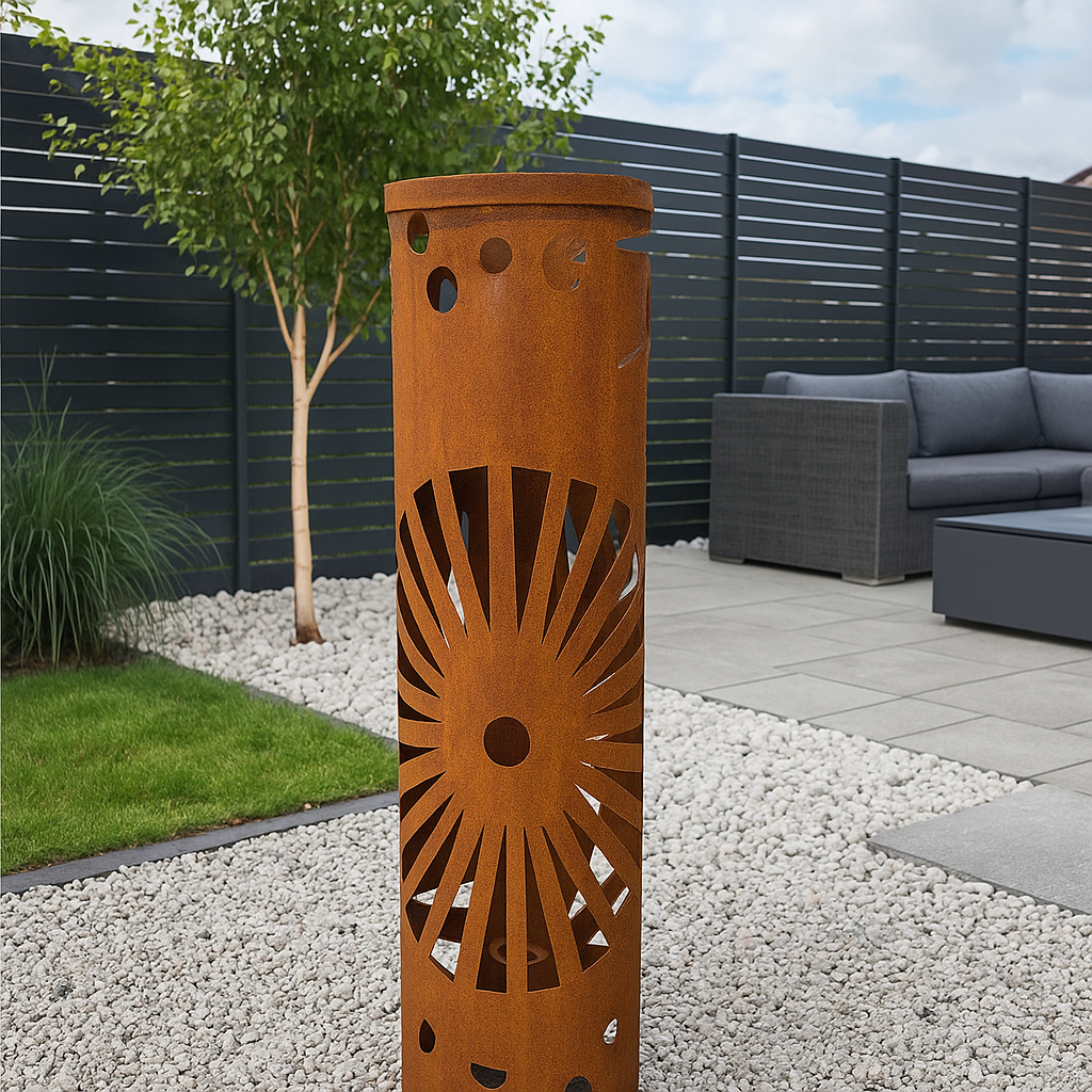 Garden column, rust, garden decoration, garden light column rust metal H80cm