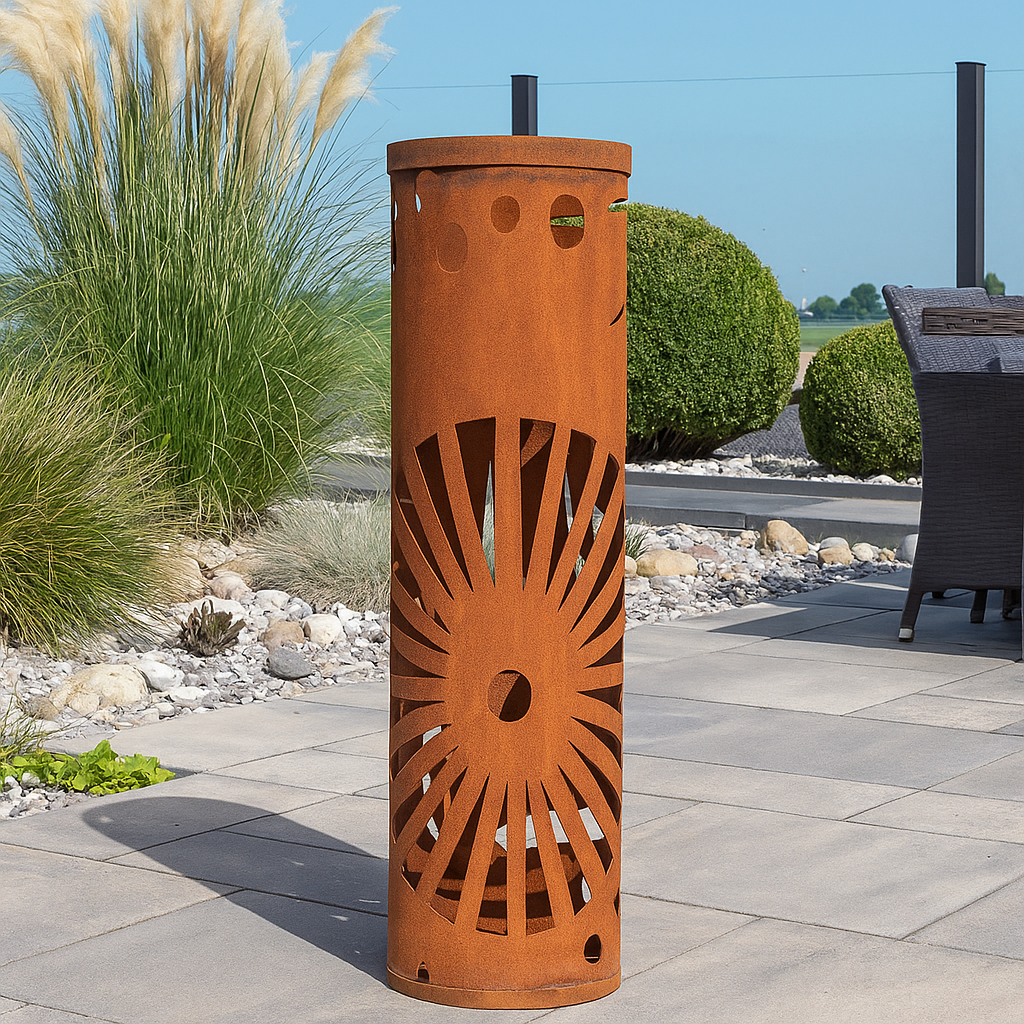 Garden column, rust, garden decoration, garden light column rust metal H80cm