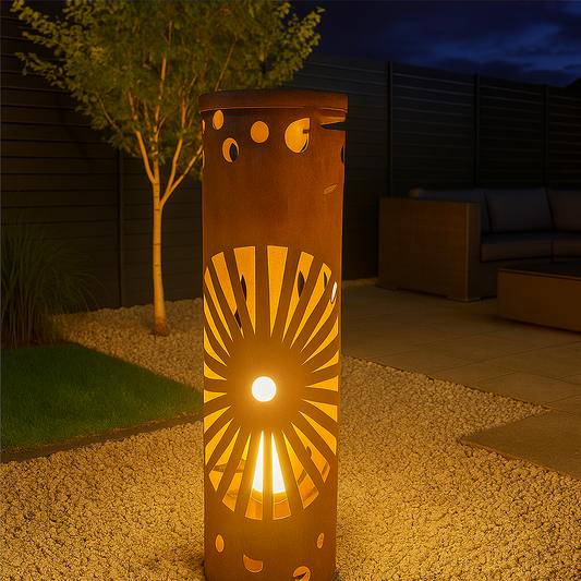 Garden column, rust, garden decoration, garden light column rust metal H80cm
