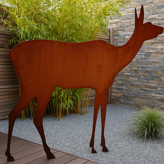 Edelrost Garten Hirsch aus Metall , 031855 Höhe 90cm