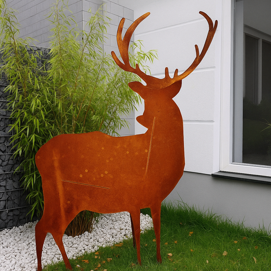 Edelrost Garten Hirsch ， 031861 ，Höhe 135cm