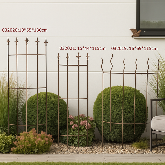 Edelrost Garten Rankhilfe aus Metall ，Ranksäule Rosenbogen für Kletterpflanzen