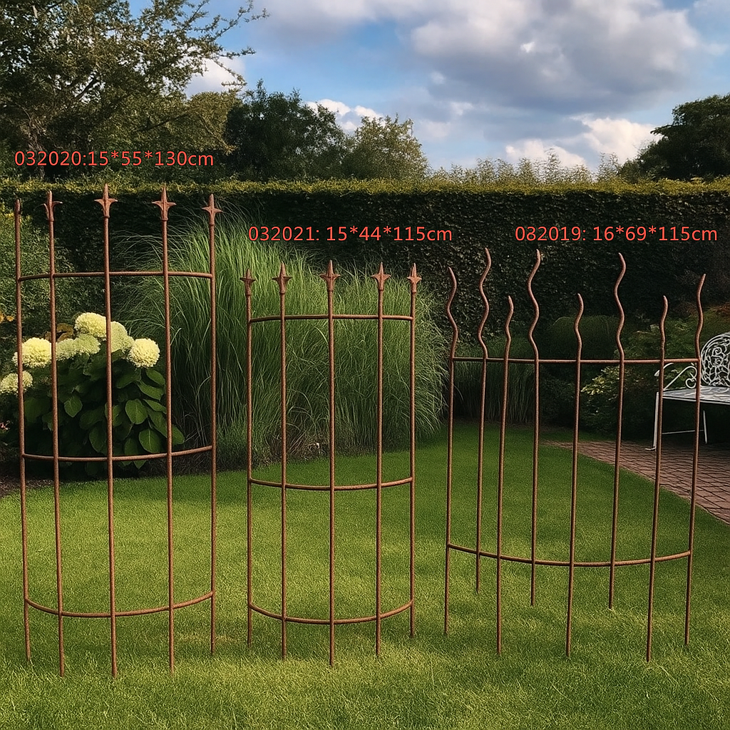 Edelrost Garten Rankhilfe aus Metall ，Ranksäule Rosenbogen für Kletterpflanzen