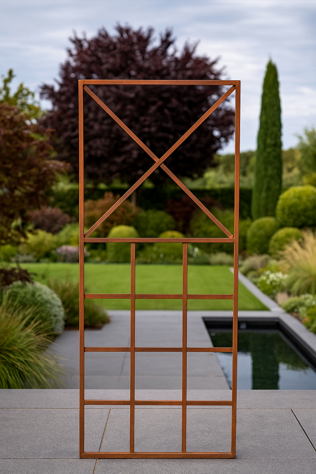 Edelrost garden trellis made of metal rust 032190 W75cmH180cm, 8kg