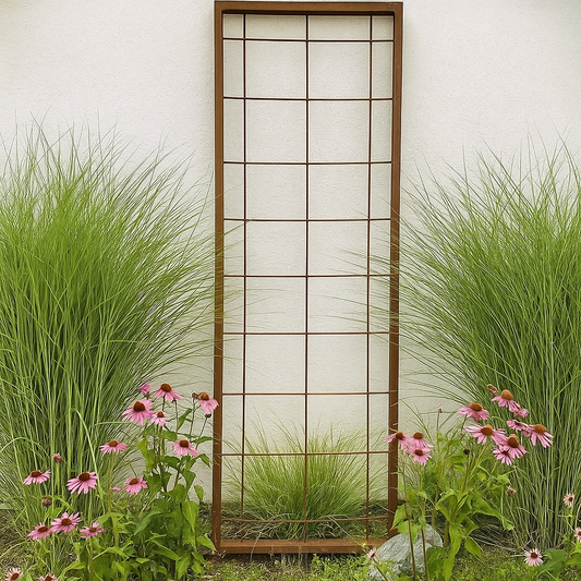 Edelrost Garten Rankgitter aus Metall , Rosenbogen Garten Rankhilfe