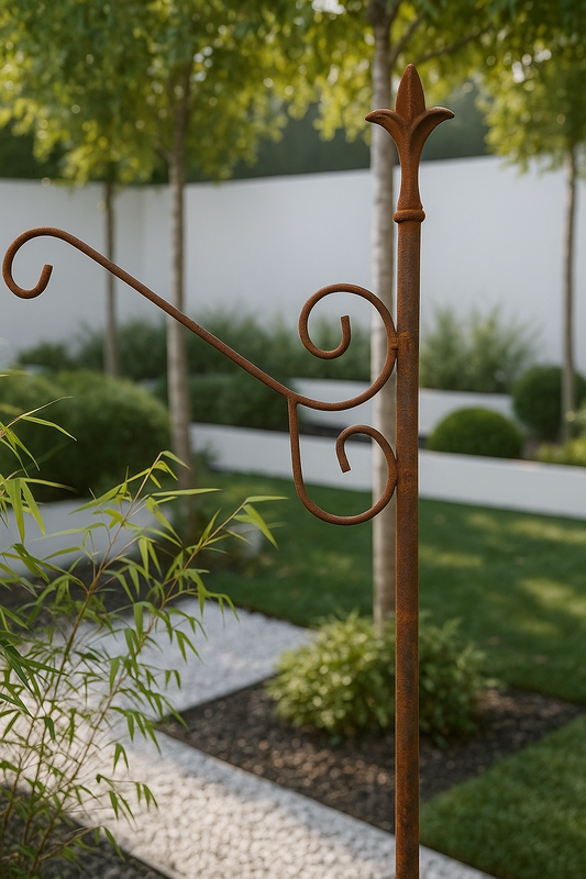 Garden feed hook rust lantern hook hanging basket lamp hook 180cm