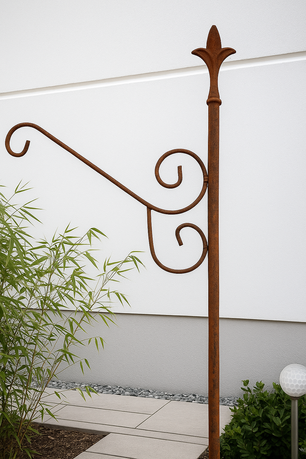 Garden feed hook rust lantern hook hanging basket lamp hook 180cm