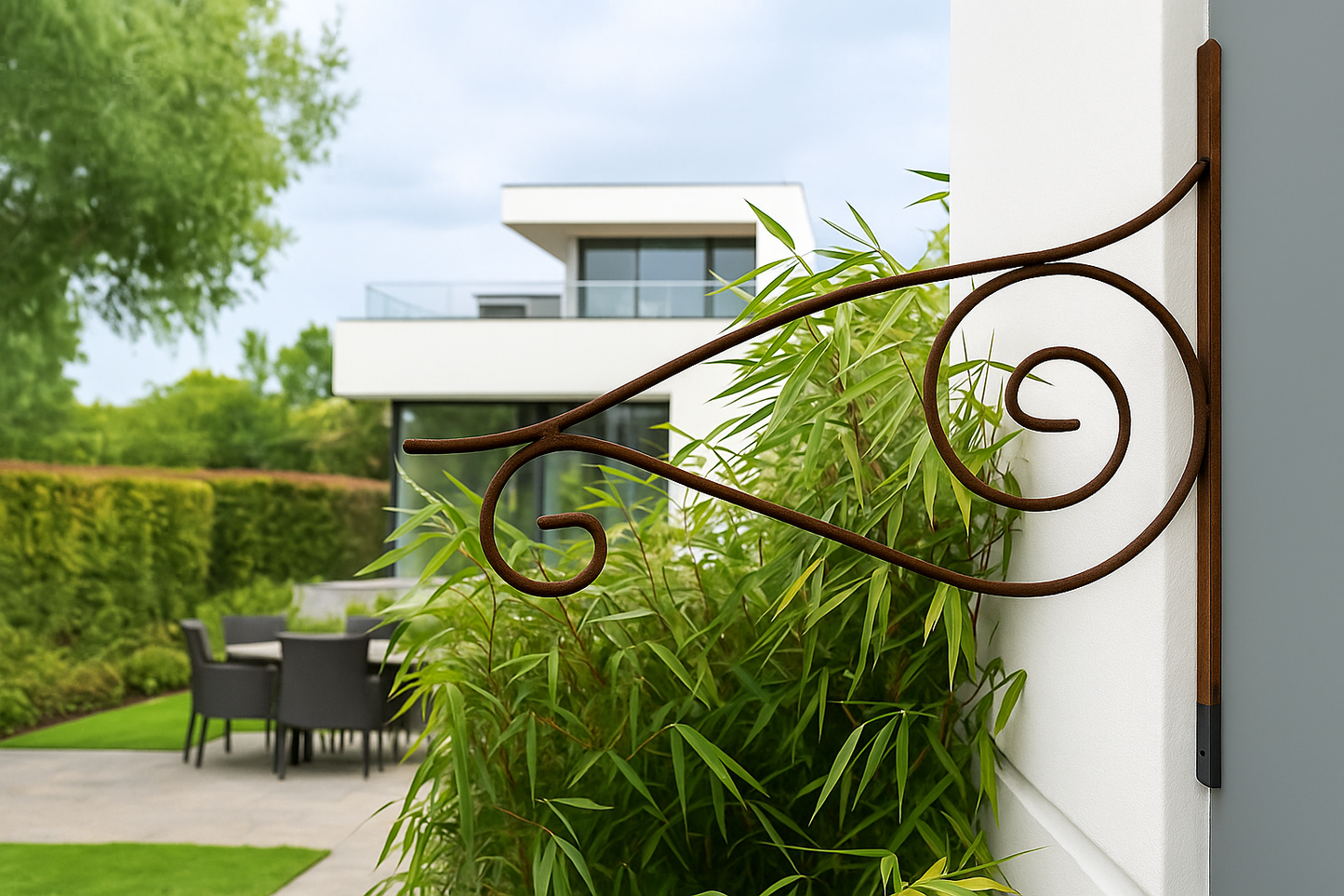 Garden rust wall hook hanging basket lamp hook hanger lantern hook L35cm 031371