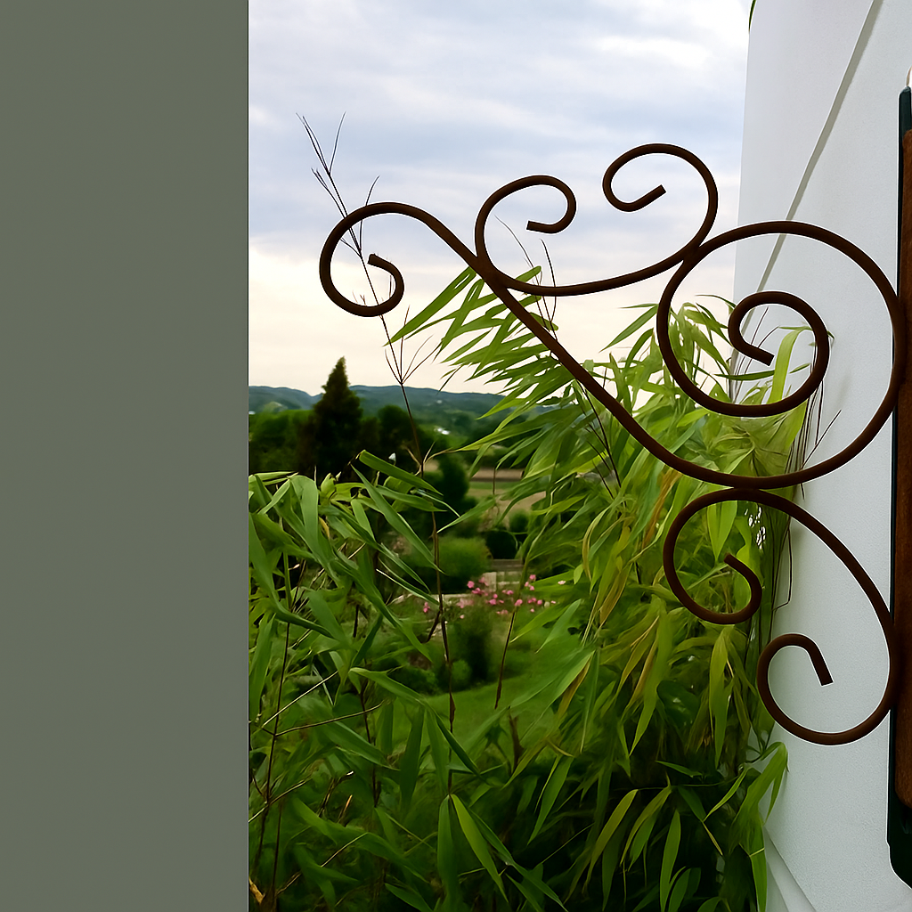 Garden rust wall hook rust lantern hook lamp hook hanging basket hanger L35cm 031368