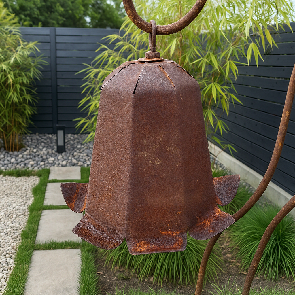 Noble rust metal hook plug rust feeding hook H155cm with flower decoration