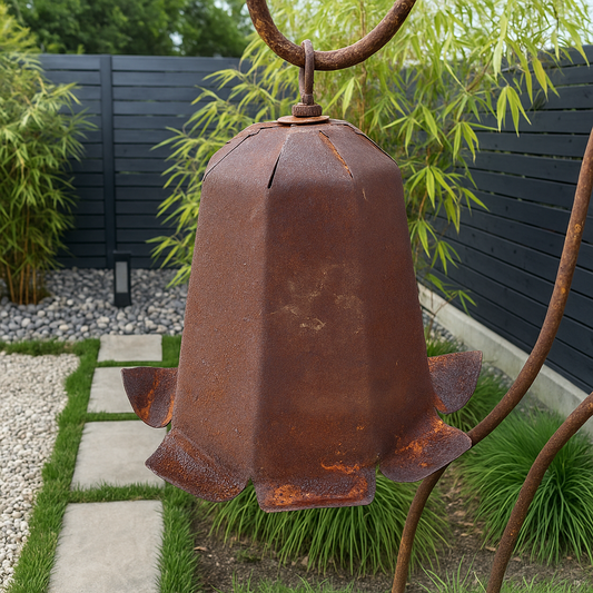 Noble rust metal hook plug rust feeding hook H155cm with flower decoration