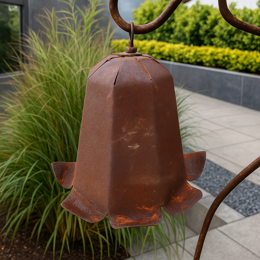 Noble rust metal hook plug rust feeding hook H155cm with flower decoration