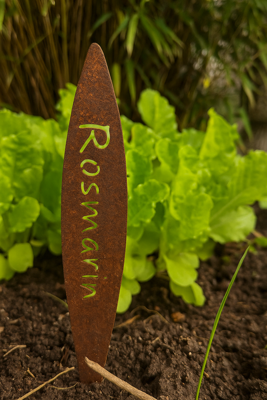 Set of 9 herb signs rust