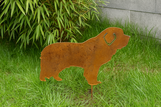 Edelrost Garten Hund ,Gartenstecker Gartendeko 032221