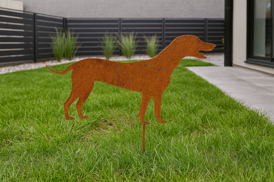 Edelrost Garten Hund ,Gartenstecker Gartendeko 032223