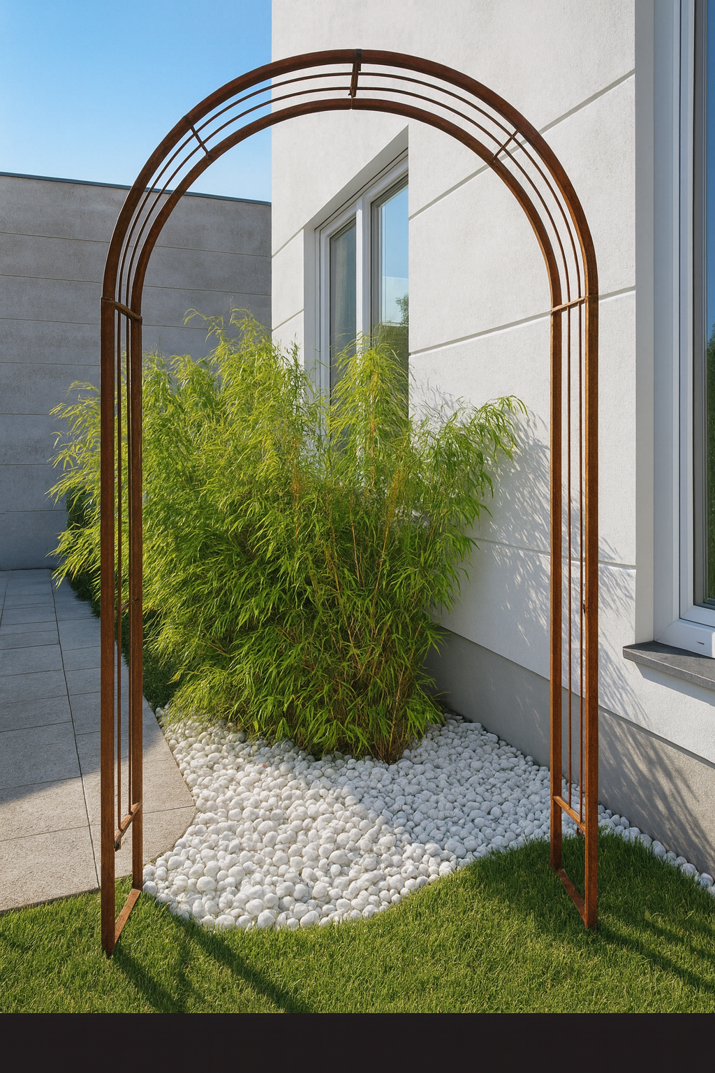 Edelrost Rosenbogen Rosenhilfe Garten Rankhilfe 120*30*220cm ， 031926-1