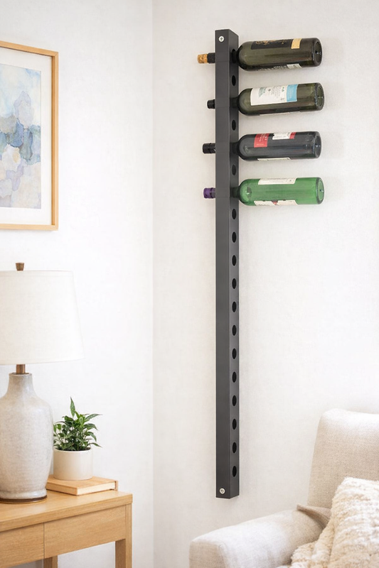 Weinregal aus Metall schwarz Flaschenregal Flaschenhalter Wandregal Hängeregal