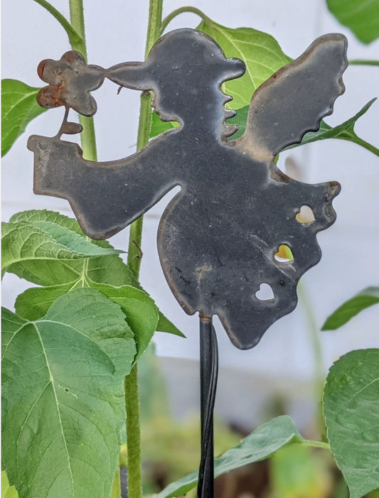 B. Wahl Gartenstecker Beetstecker Gartendeko Schwarz，Höhe ：72cm，Breite：12cm