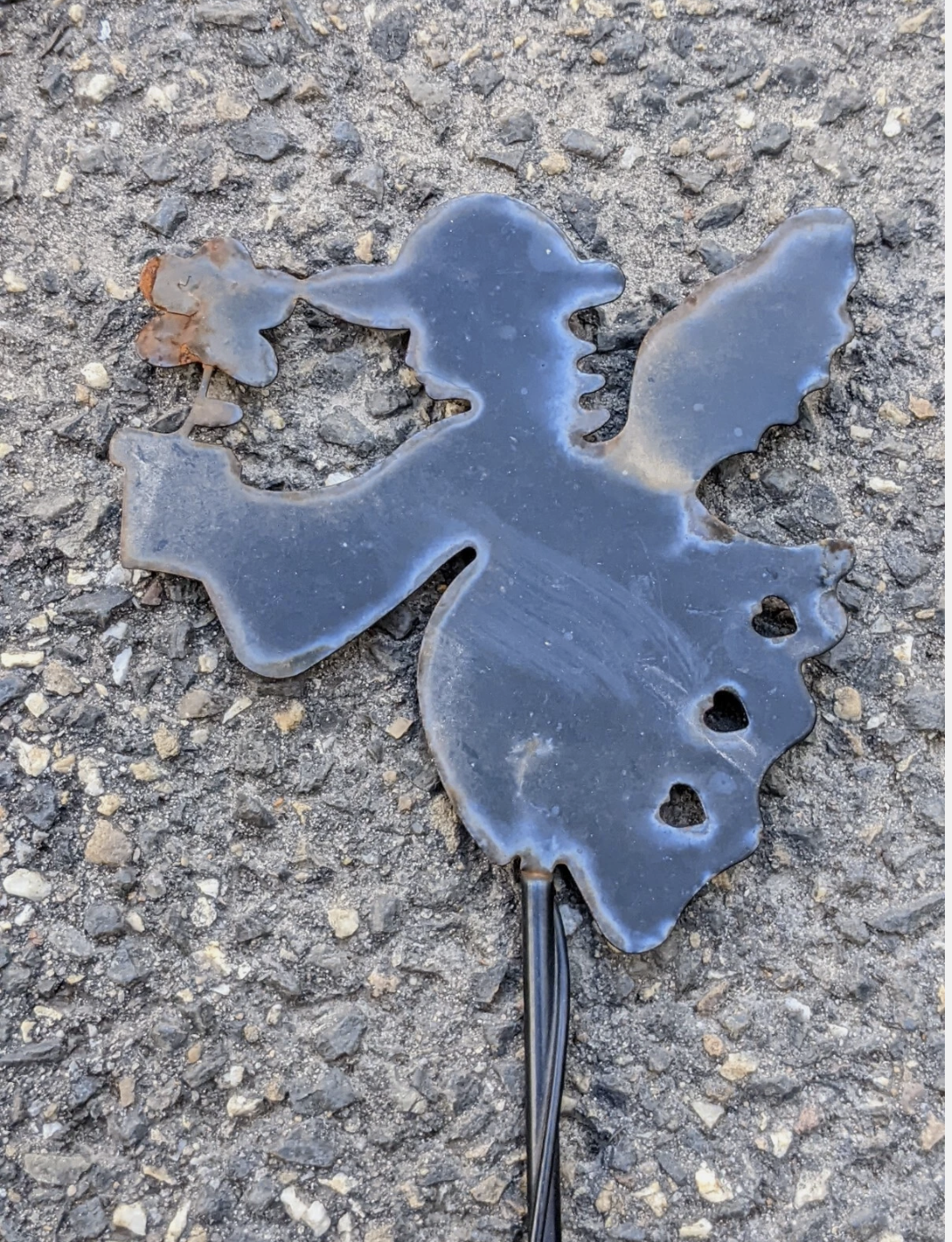 B. Wahl Gartenstecker Beetstecker Gartendeko Schwarz，Höhe ：72cm，Breite：12cm