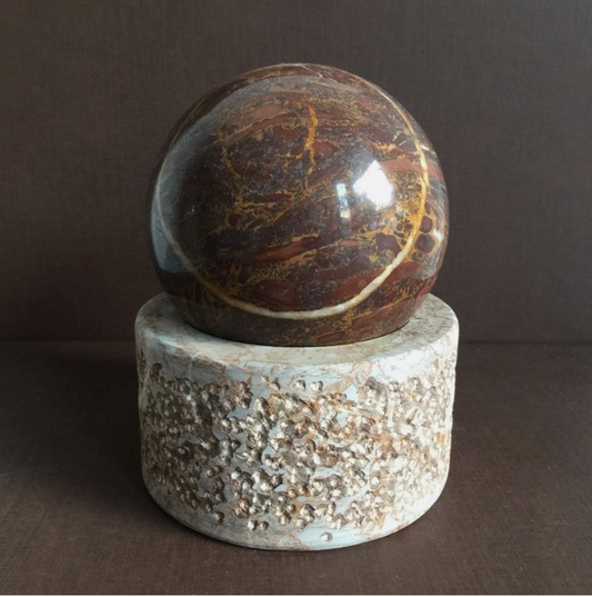 Zimmerbrunnen Gartenbrunnen Bonsai Kugelbrunnen Marmor Kugel Ø10cm (ohne Pumpe)