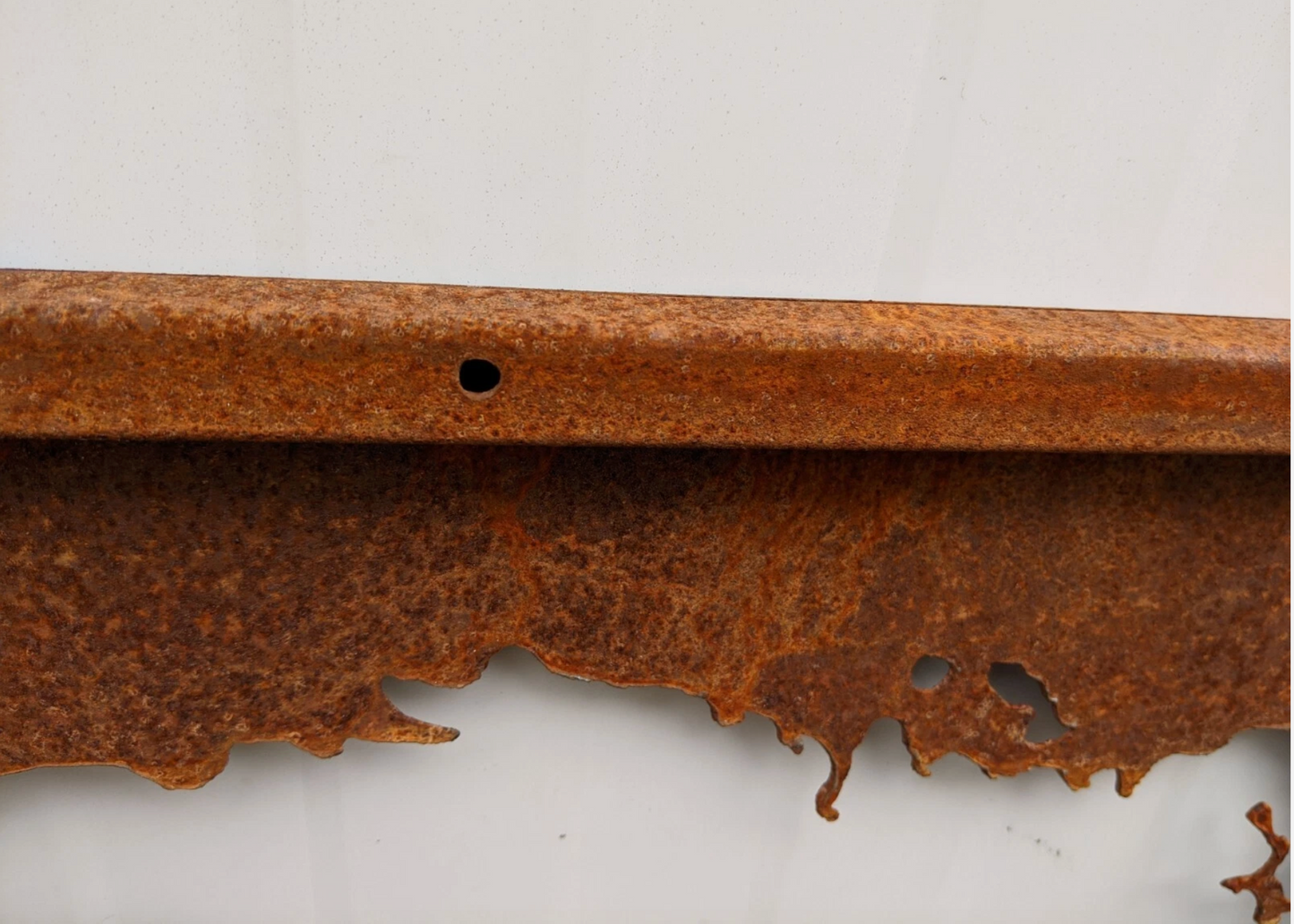 Edelrost Wanddeko aus Cortenstahl ,Metall-Weltkarte für die Wand ,Höhe:50cm, 125 cm lang
