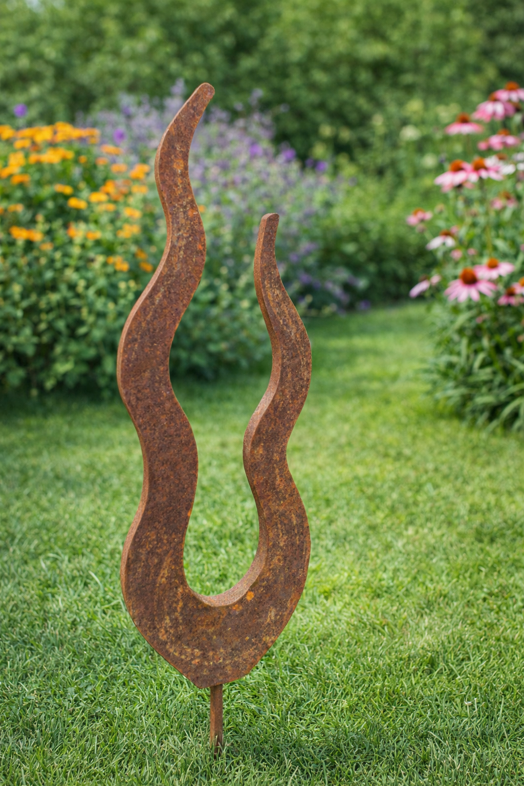 Garten Edelrost Gartenskulptur Gartenstecker H74cm ,030336