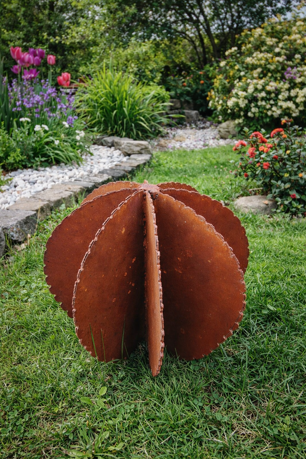 Gartenstecker  Gartenskulptur Kaktus  Rost Handarbeit  031876