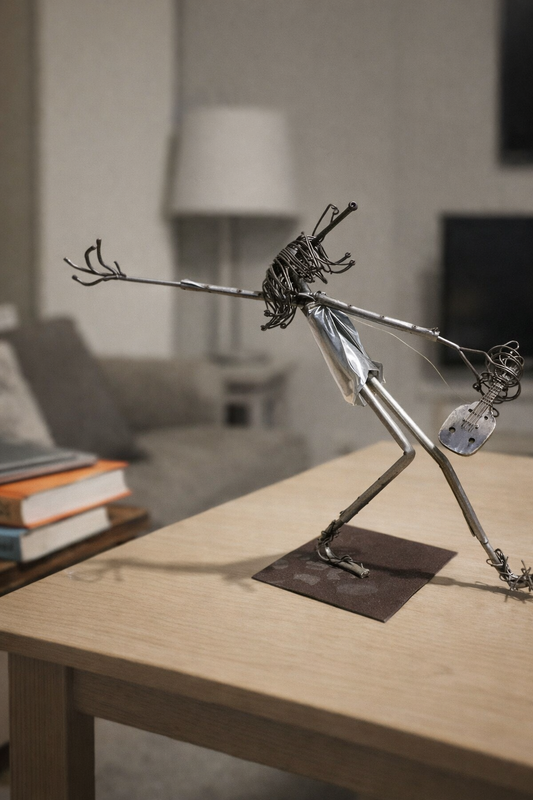 Kunsthandwerk, Schmiedeeisendekorationen ，Violinist， 029032