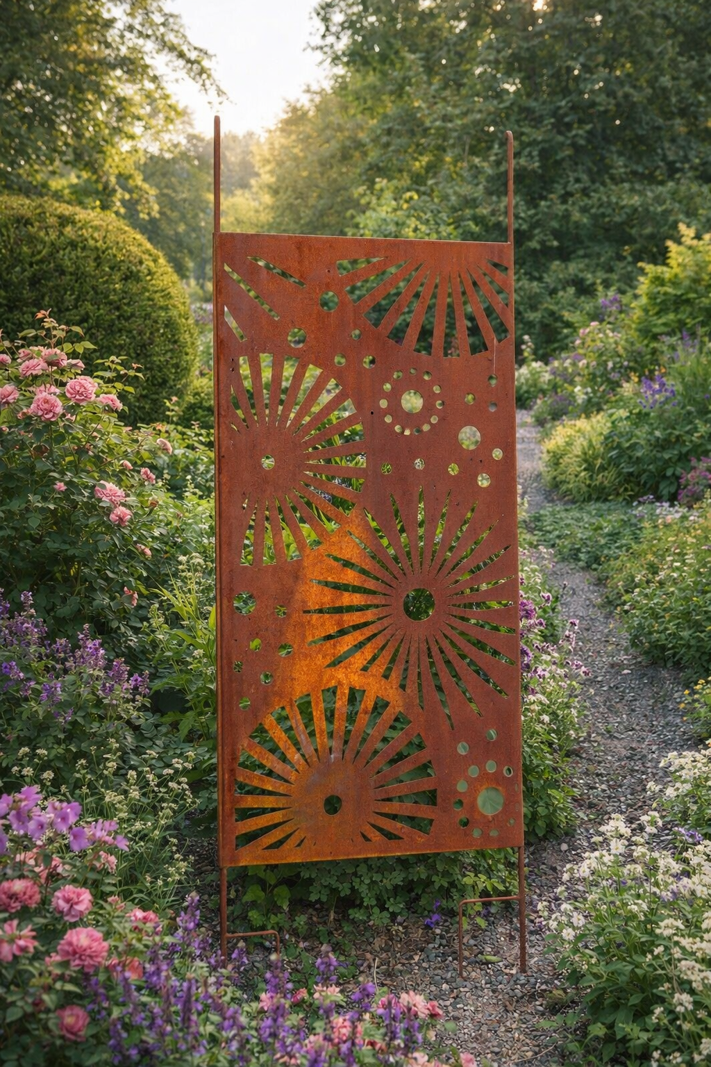 Garten Sichtschutzwand aus Metall , S 7