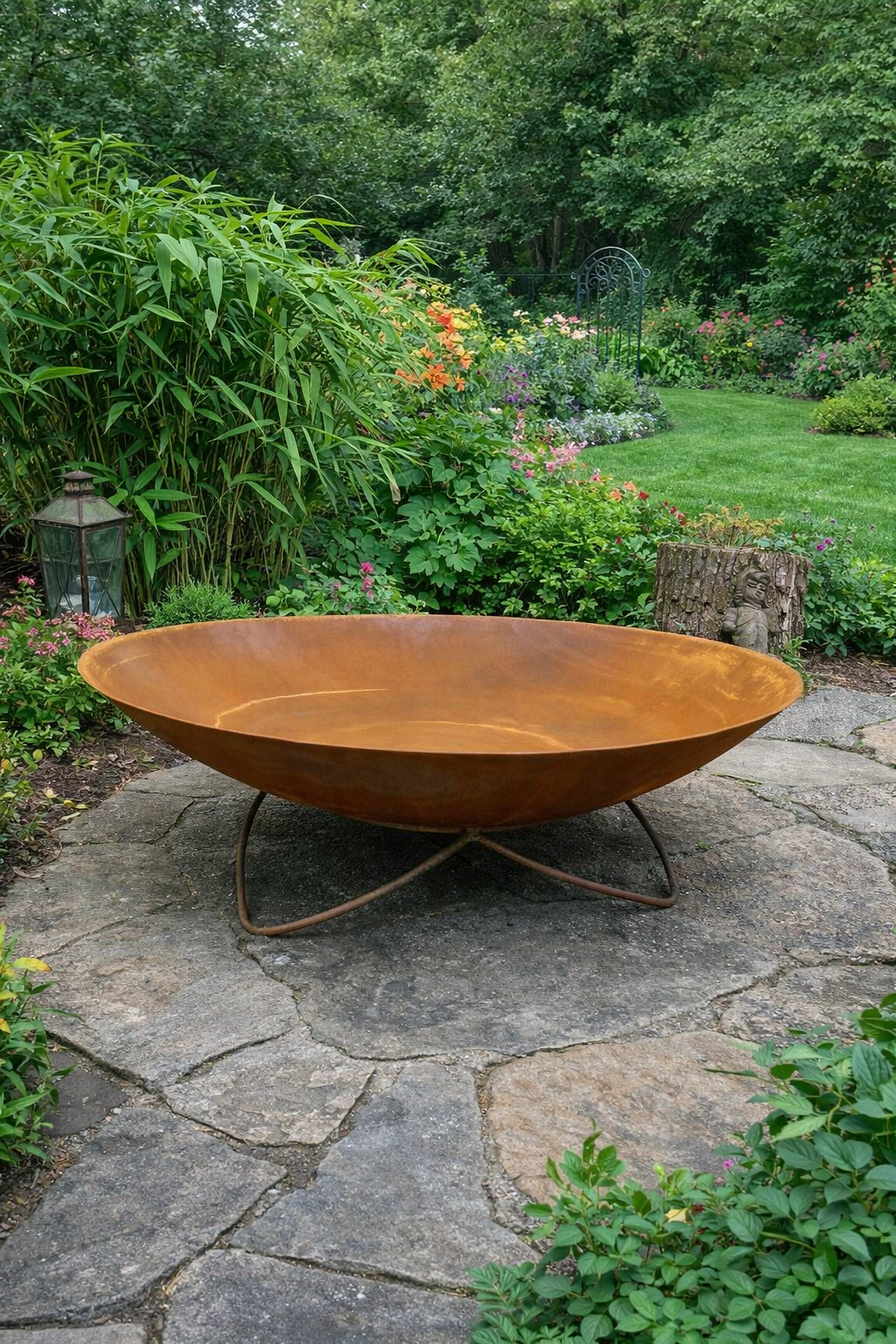 Tazón de fuego de 80 cm 1 mm con soporte