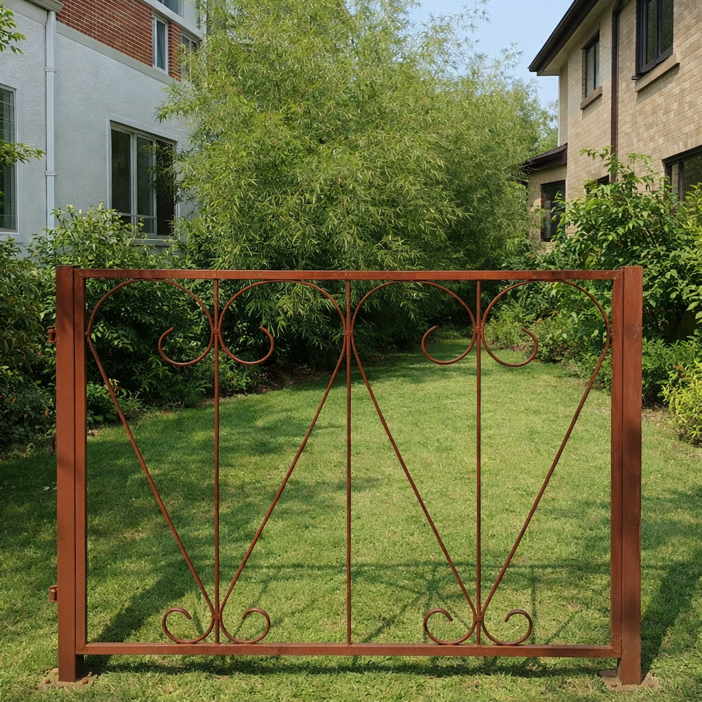 Edelrost Gartenzäune Metallzaun Eisenzaun Schmiedezaun Zaunelemente ， 032084