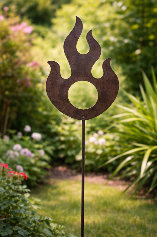Die einzige ！Edelrost Gartenstecker  , Gartendeko aus Metall ,Höhe 140 cm