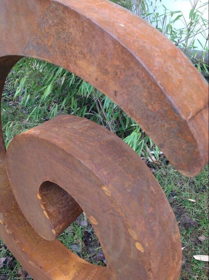 Edelrost Gartenskulptur Spirale , L55B8H67cm, Handarbeit 029812