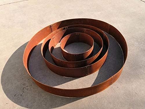 Edelrost garden lawn edging tape made of Corten steel 1.6 mm L100cm 9cm high 031749-3 (without screw)