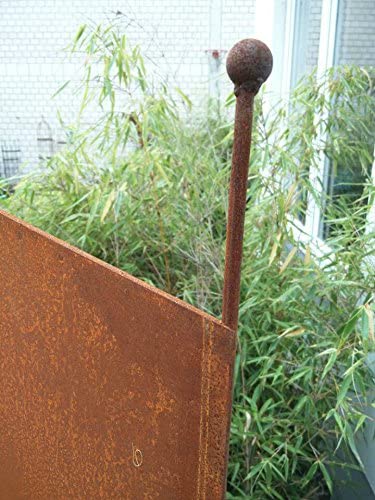 Privacy screen made of natural rust, privacy screen made of metal, 031759,H165B50cm