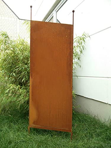 Privacy screen made of natural rust, privacy screen made of metal, 031759,H165B50cm