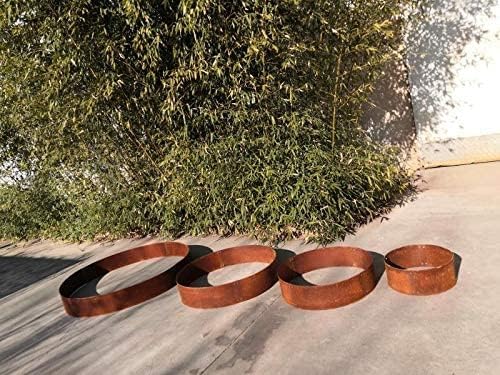 Edelrost garden lawn edging tape made of Corten steel 1.6 mm L100cm 9cm high 031749-3 (without screw)