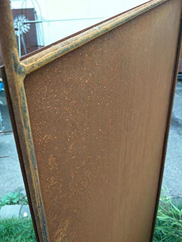 Privacy screen made of natural rust, privacy screen made of metal, 031759,H165B50cm