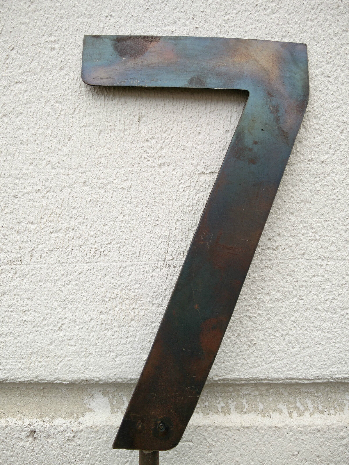 House number made of metal garden stake handmade H115cm