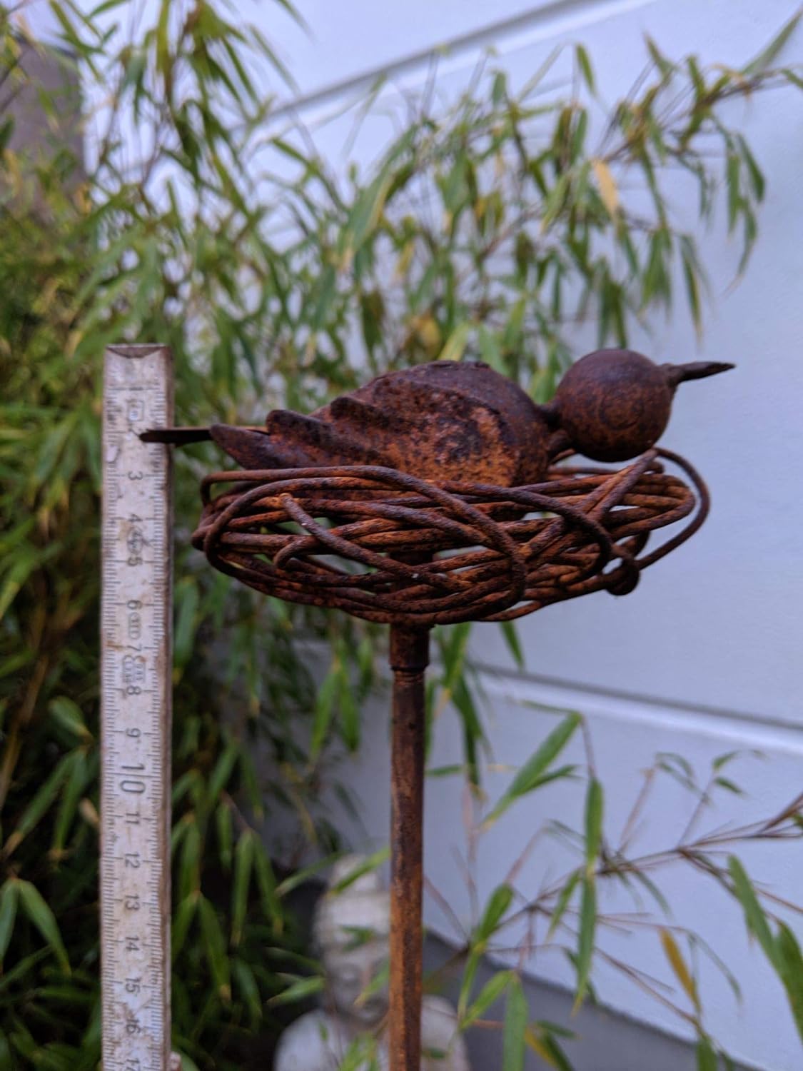 Edelrost Gartenstecker Vogelnest ,030176