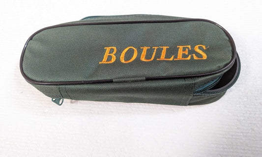 Boule Tasche für 3 Bouleskugeln, Grün, H7 L23 B9cm, Ohne Metallkugeln