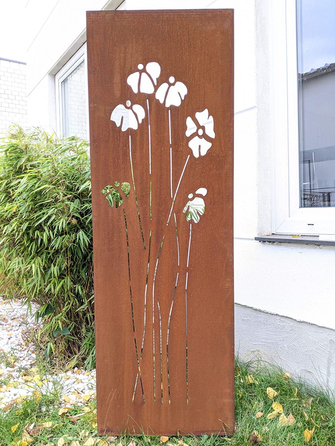 Edelrost Garten Sichtschutz Metall 1mm Rost Sichtschutzwand Handarbeit