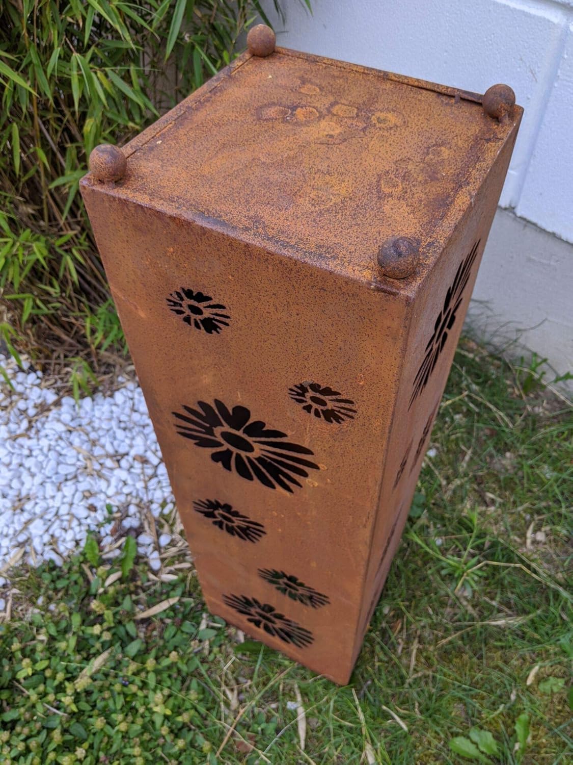 Rostsäule, Gartensäule, Rost ，aus Metall ，Säule Dekorationsblock