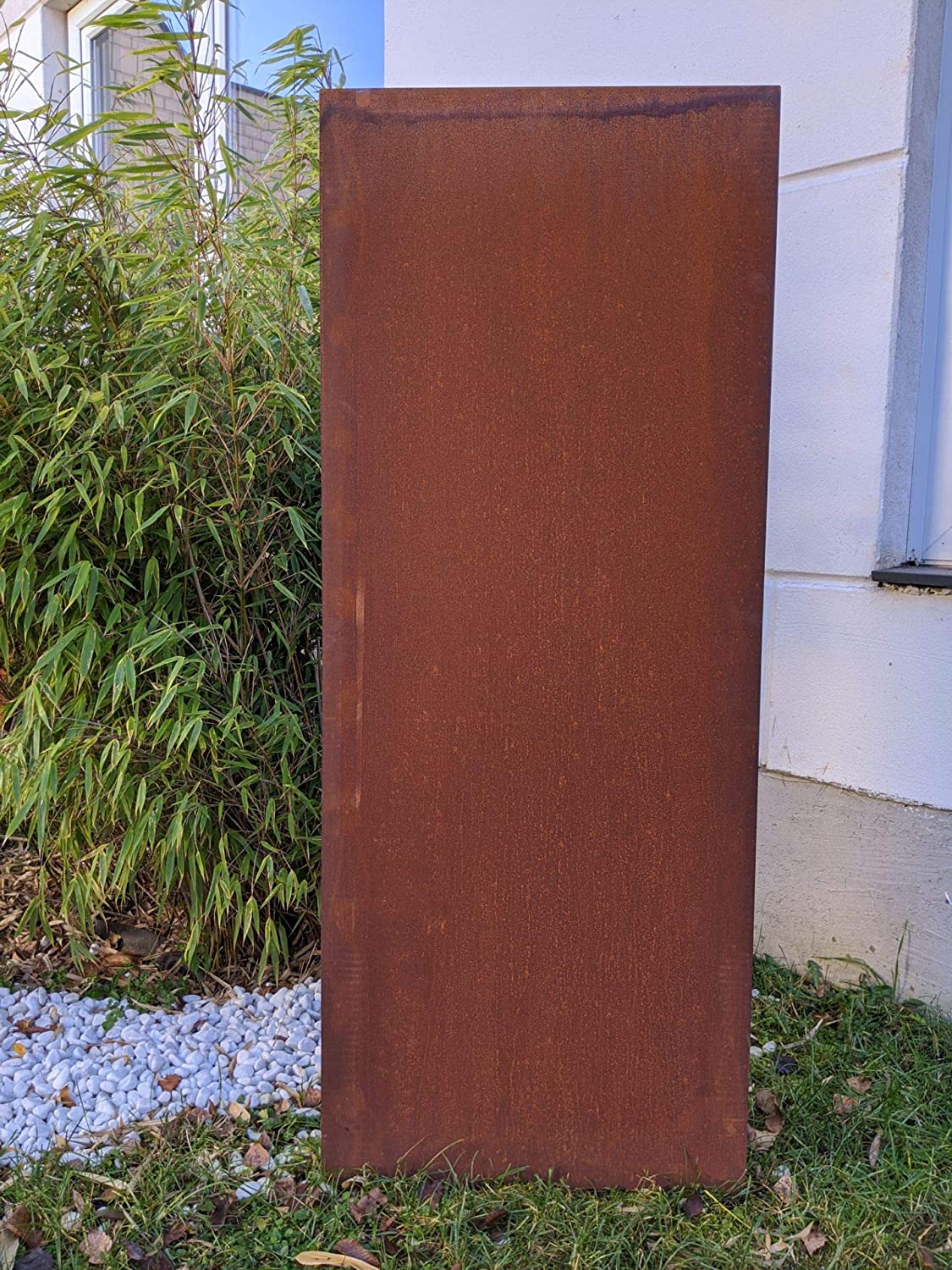 Patina garden privacy screen made of Corten steel 1.2mm W75H150cm