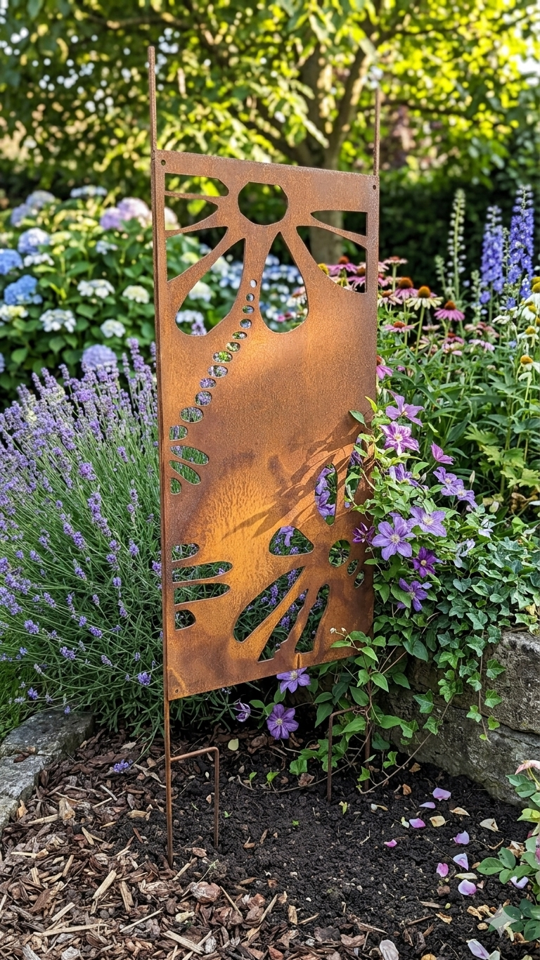 Garten Sichtschutzwand aus Metall , S 10