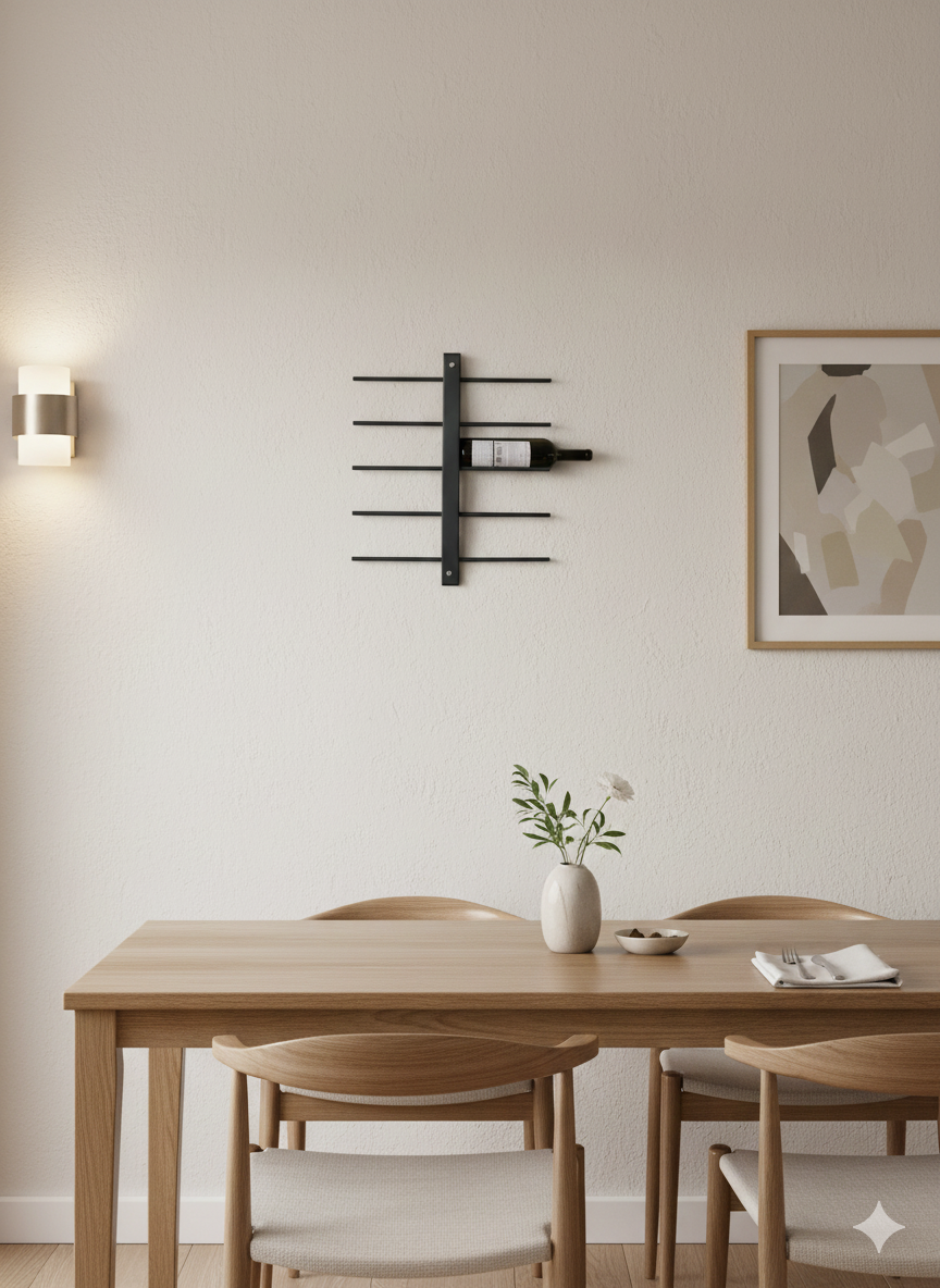 Weinregal aus Metall Flaschenregal Flaschenhalter Wandregal Hängeregal 032080