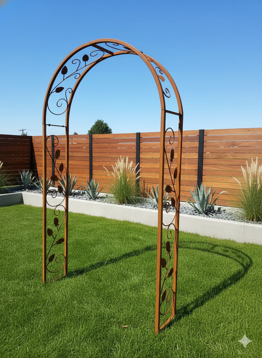 Edelrost rose arch rust rose support garden trellis rust 120*30*H220cm 031928 -1
