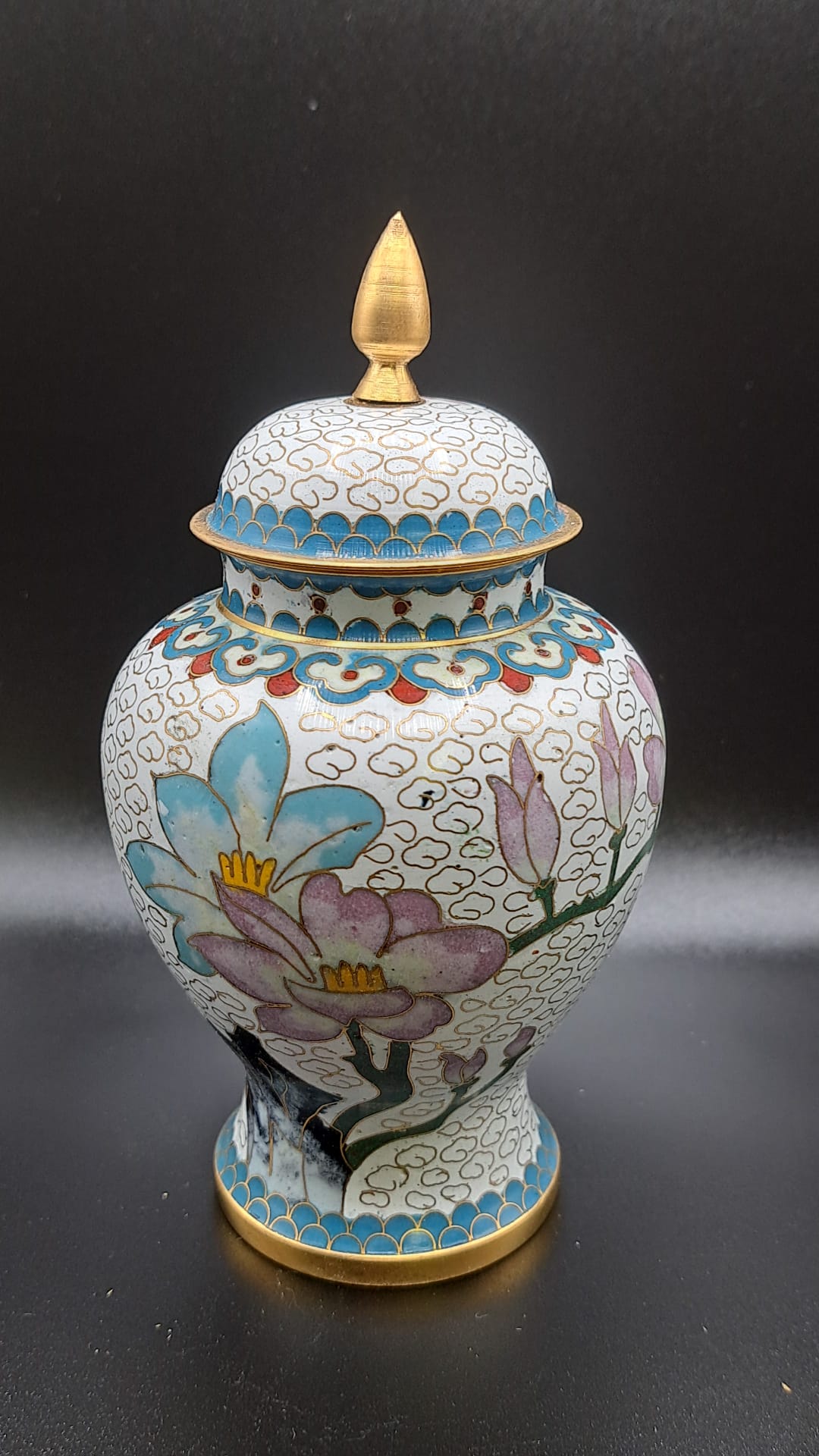 China, Cloisonne, sehr schöne vase, Blumen  A2-3